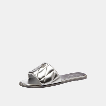 CCH37-Holly Sandal With Quilting-Silver