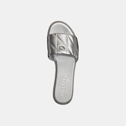 CCH37-Holly Sandal With Quilting-Silver