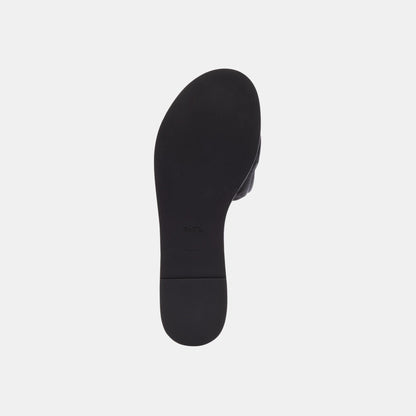 CCM04-Holly Sandal with Quilting-Black