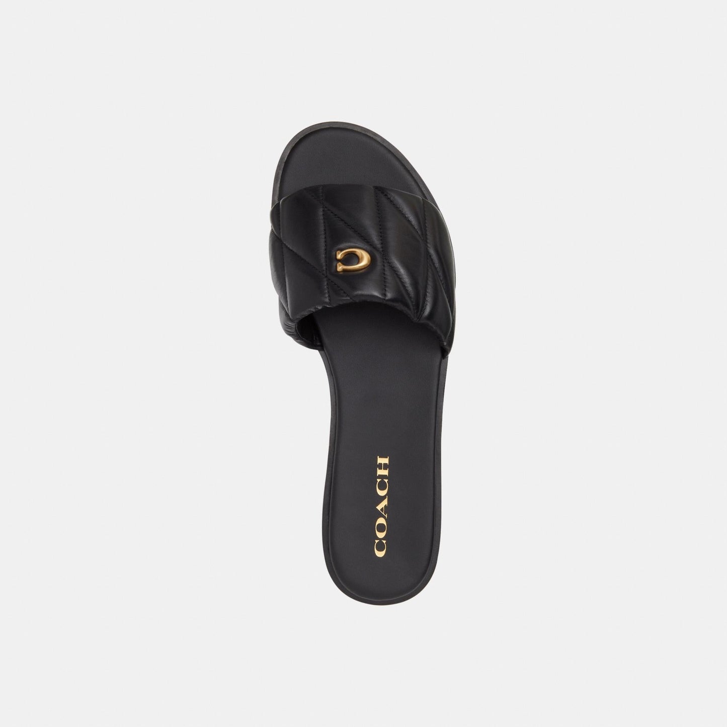CCM04-Holly Sandal with Quilting-Black