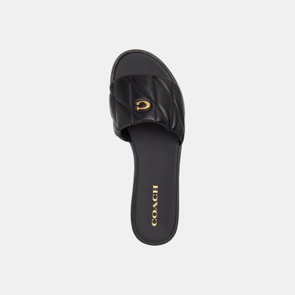 CCM04-Holly Sandal with Quilting-Black