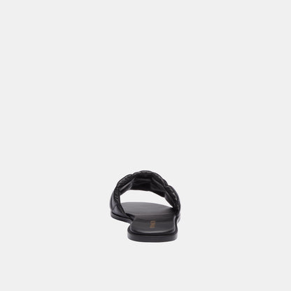 CCM04-Holly Sandal with Quilting-Black