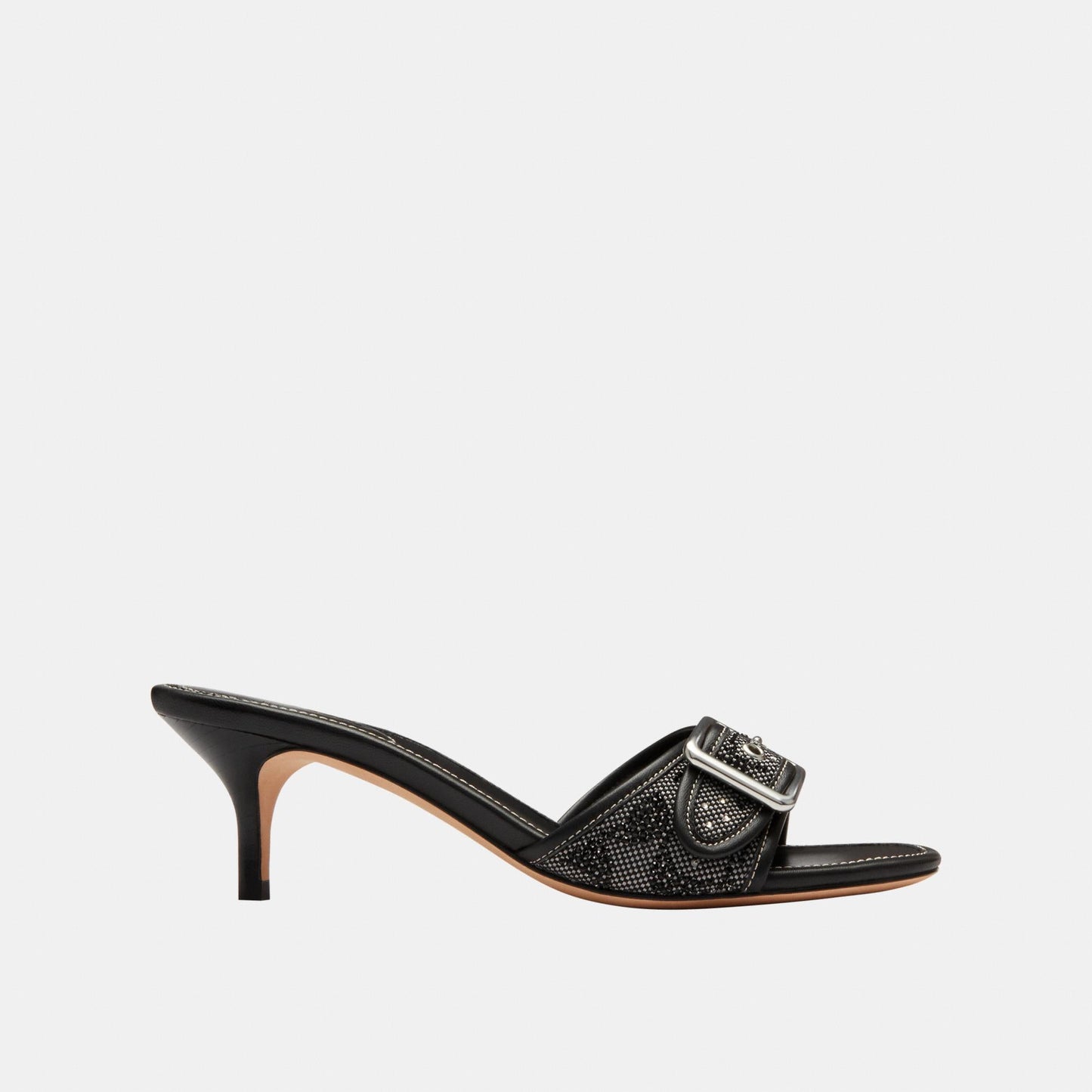 CCM11-Margot Sandal in Crystal Signature Jacquard-Black
