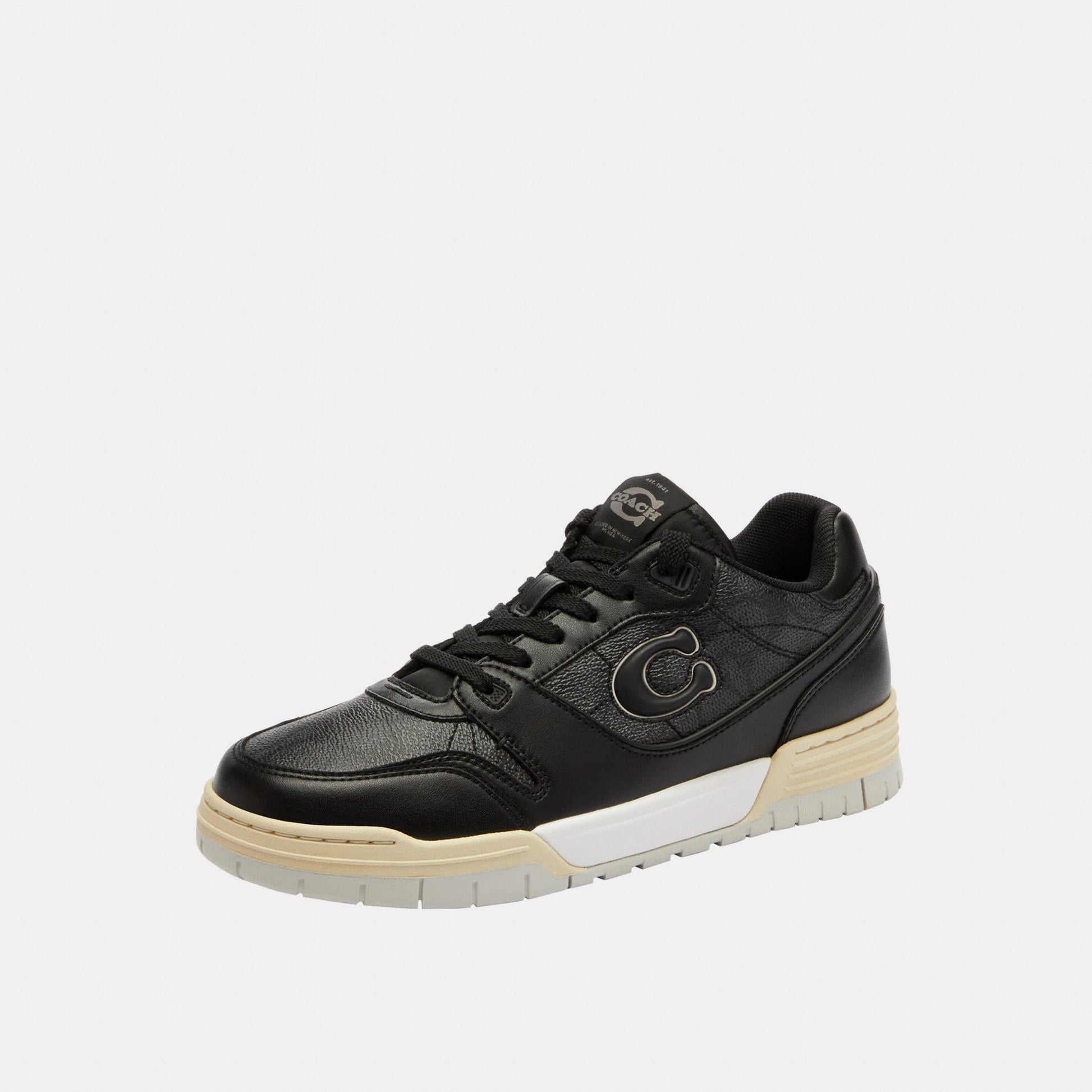 CCN65-Soho Sneaker with Signature Canvas-Charcoal/Black
