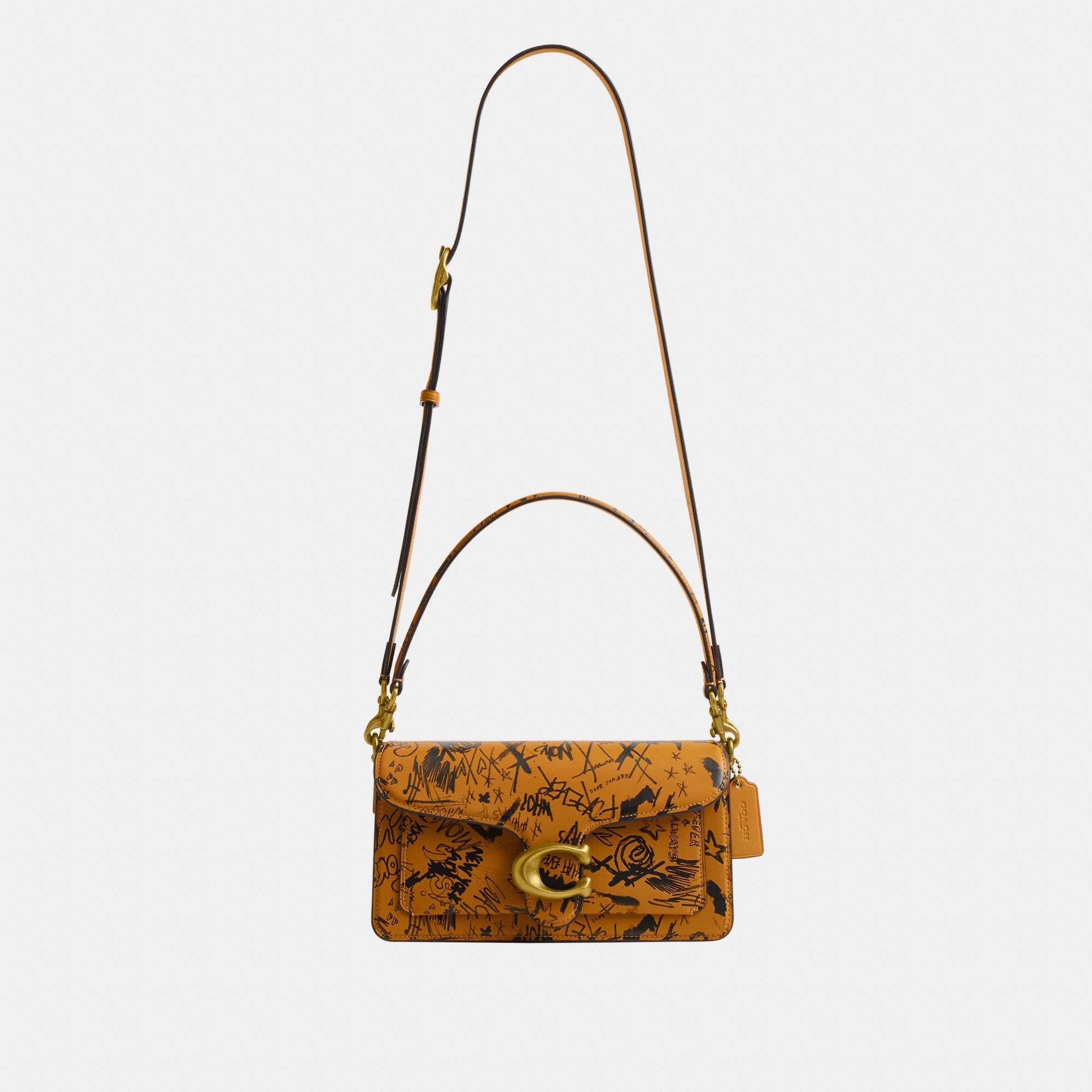 CCQ57-Tabby Shoulder Bag 26 With Graffiti Print-1Z/Ochre Multi