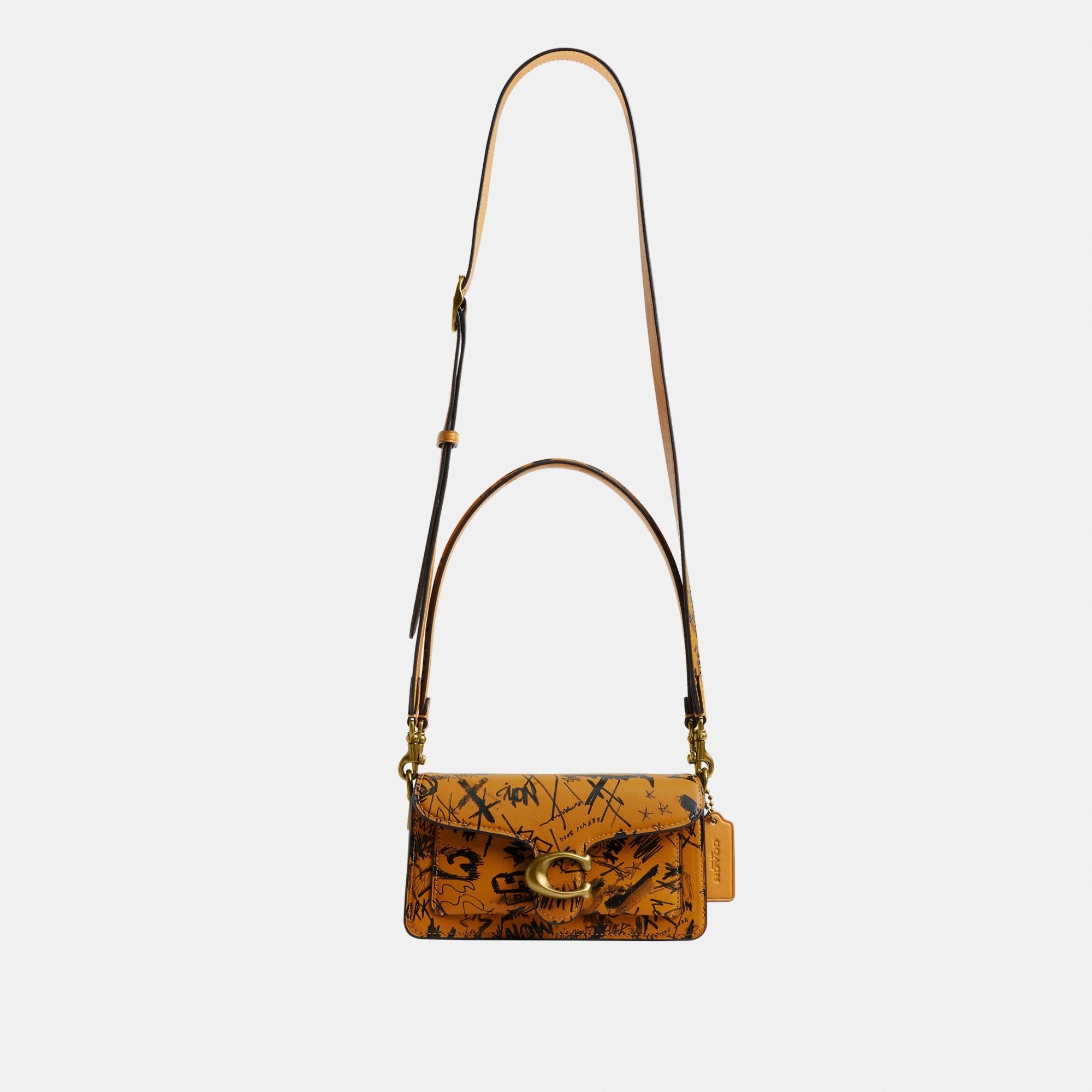 CCQ58-Tabby Shoulder Bag 20 With Graffiti Print-1Z/Ochre Multi