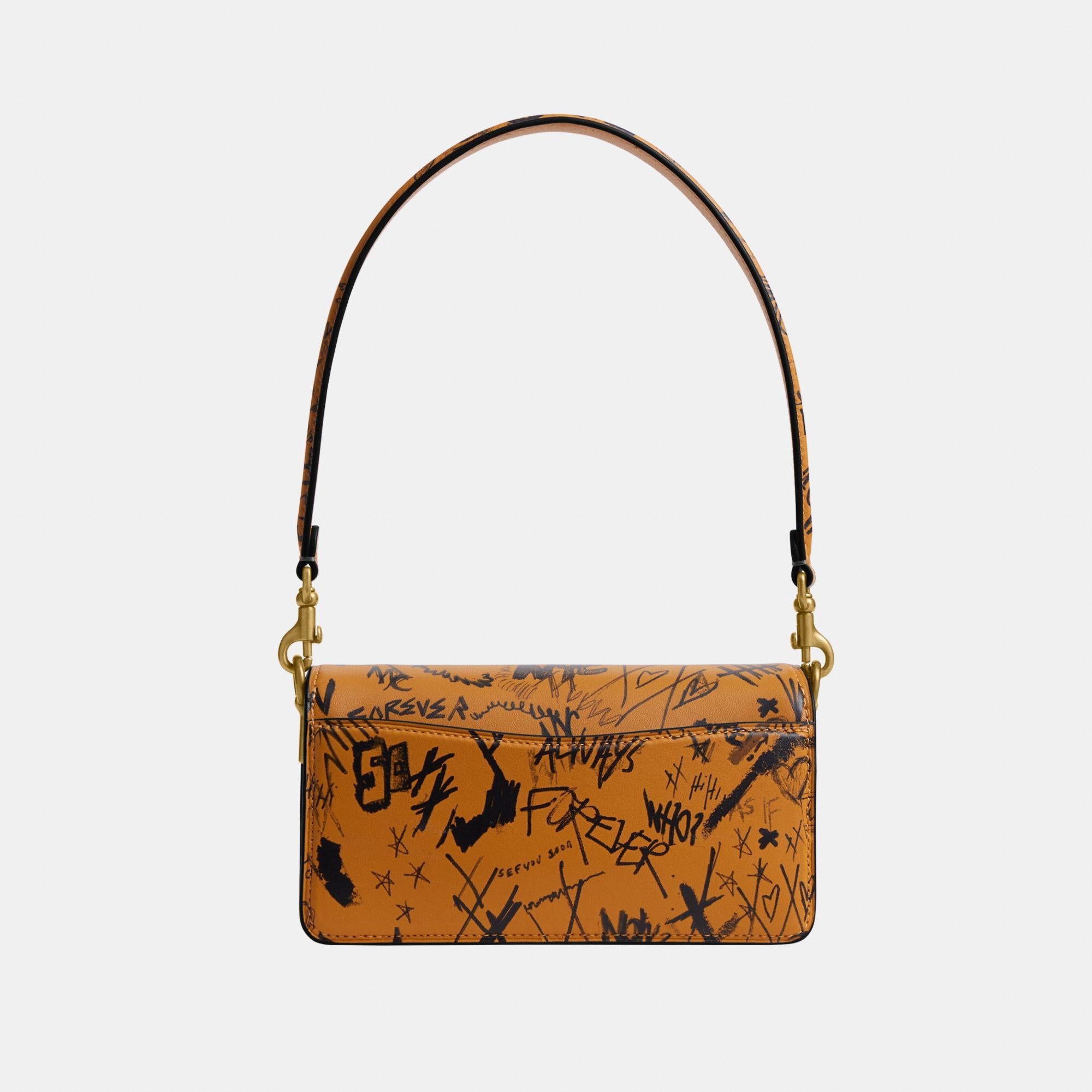 CCQ58-Tabby Shoulder Bag 20 With Graffiti Print-1Z/Ochre Multi