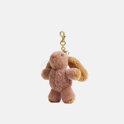 CCR21-Floppy Bunny Plushie Bag Charm In Shearling-B4/Multi