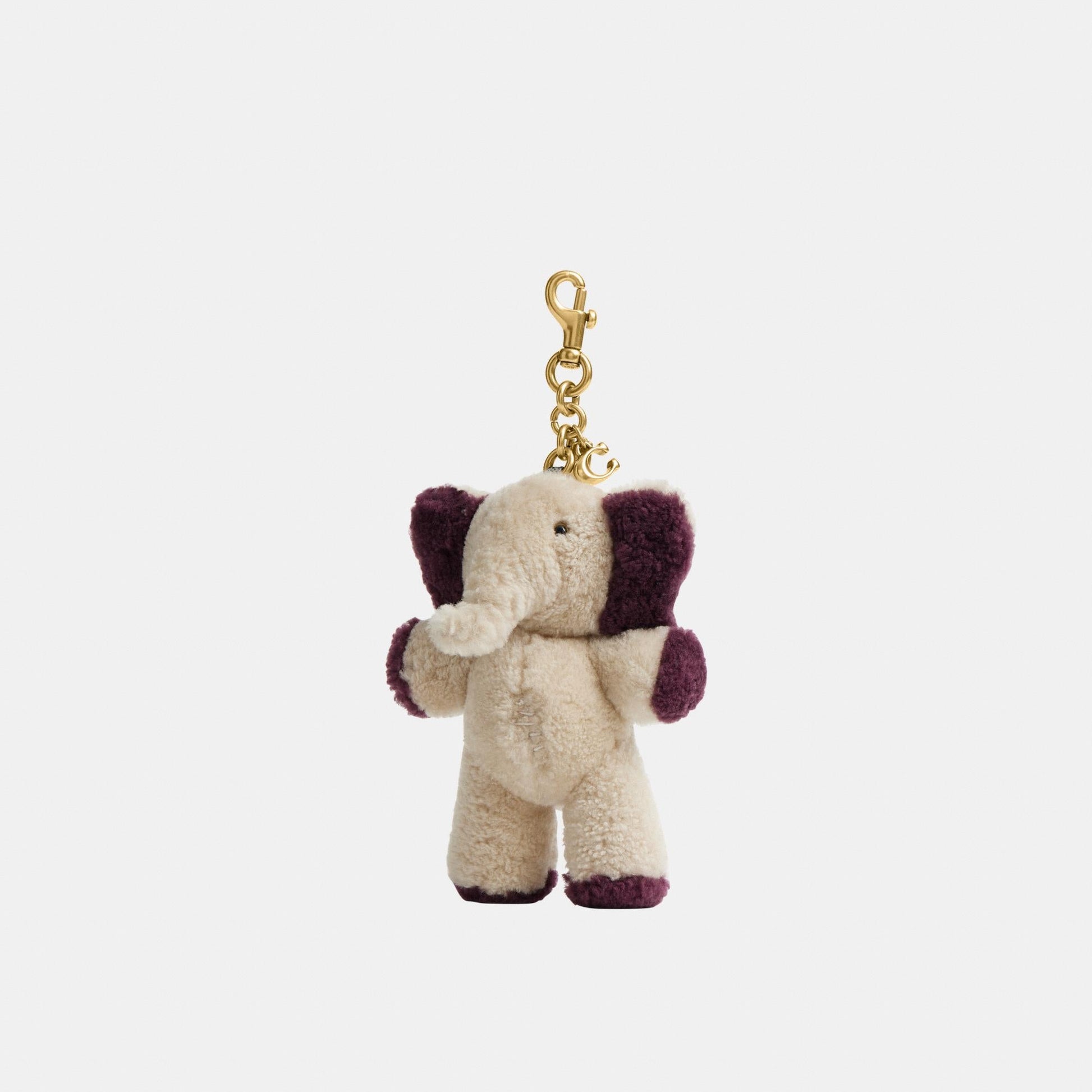 CCR24-Ellie Elephant Plushie Bag Charm In Shearling-B4/Multi