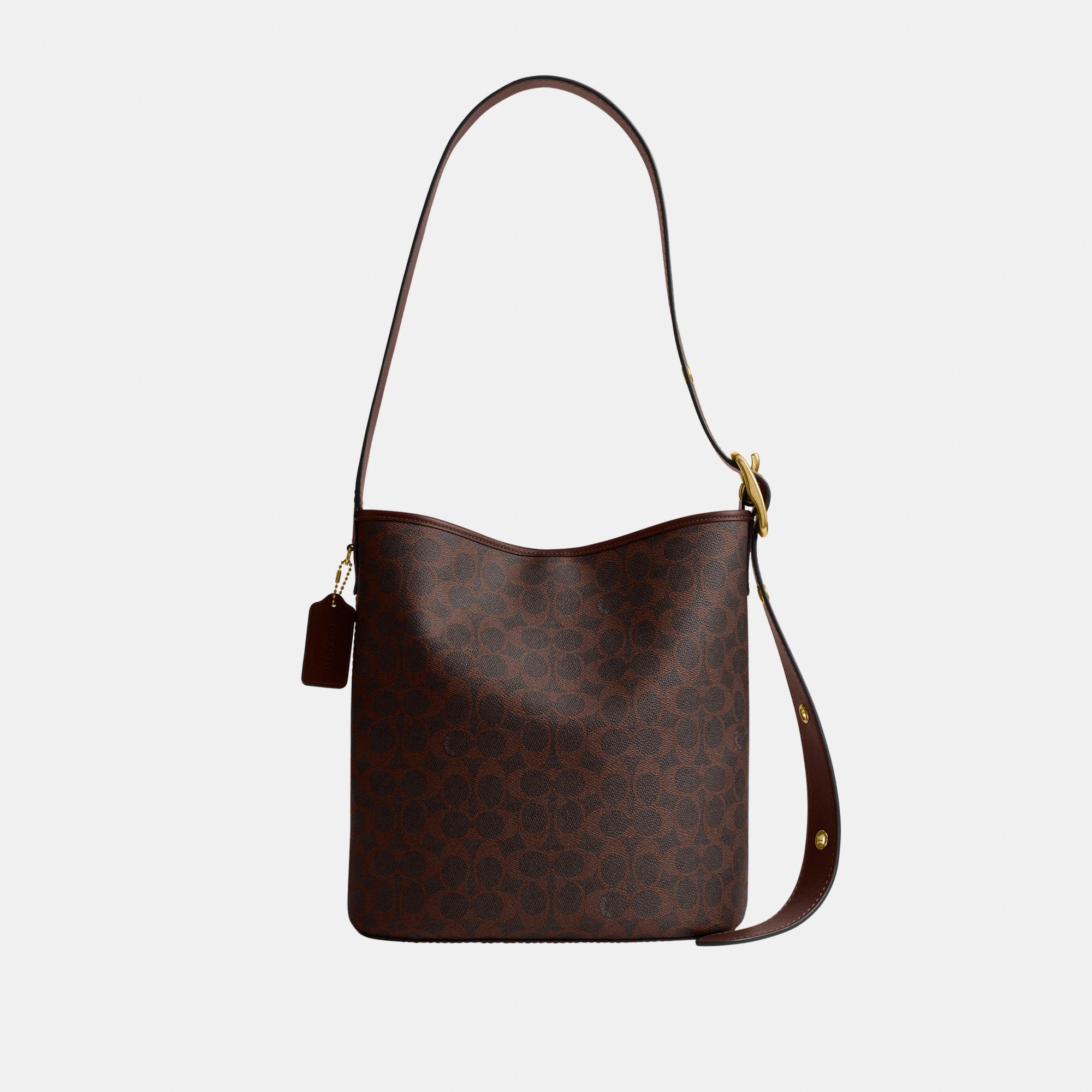 CCT55-Bleecker Bucket Bag In Signature Canvas-B4/Maple Maple