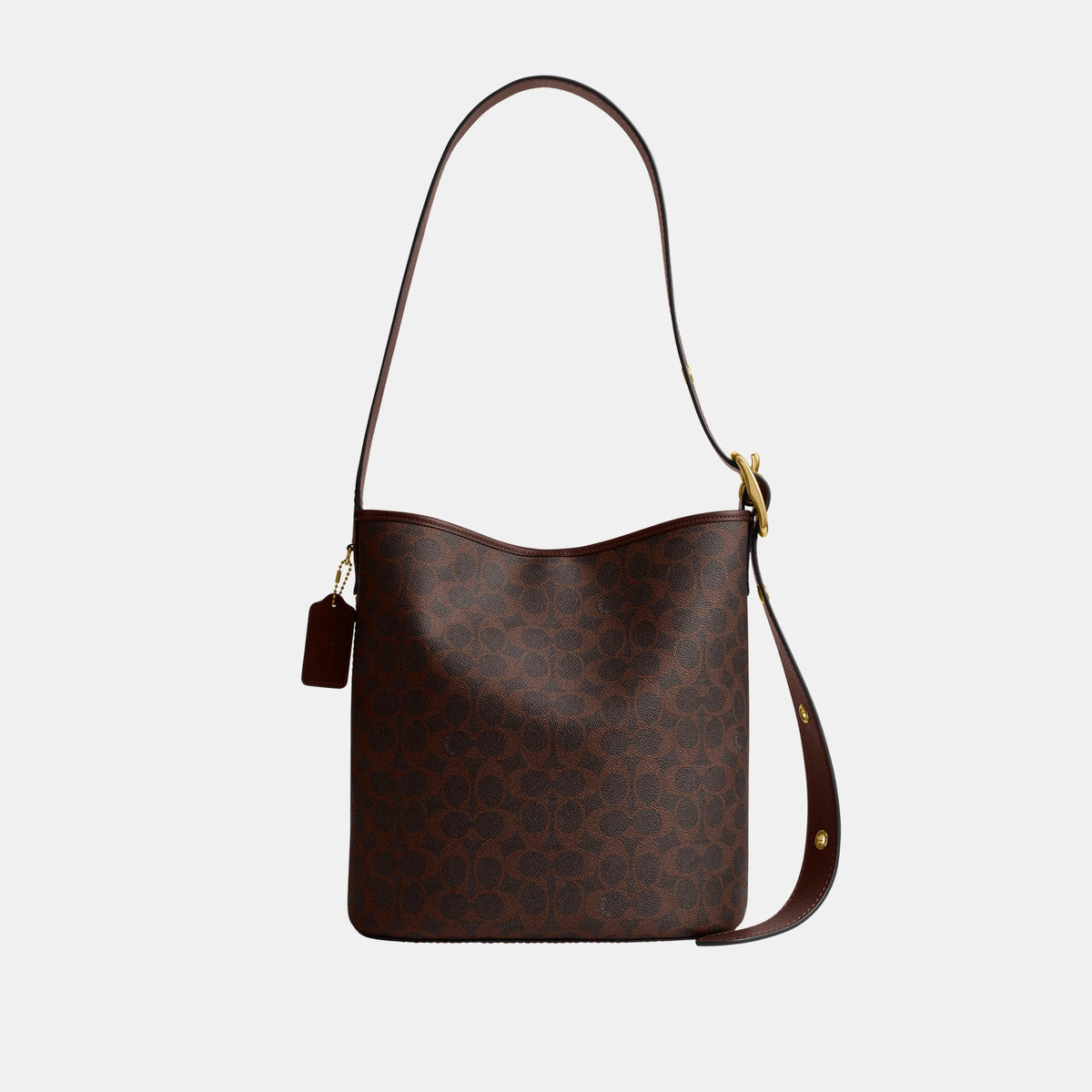 CCT55-Bleecker Bucket Bag In Signature Canvas-B4/Maple Maple