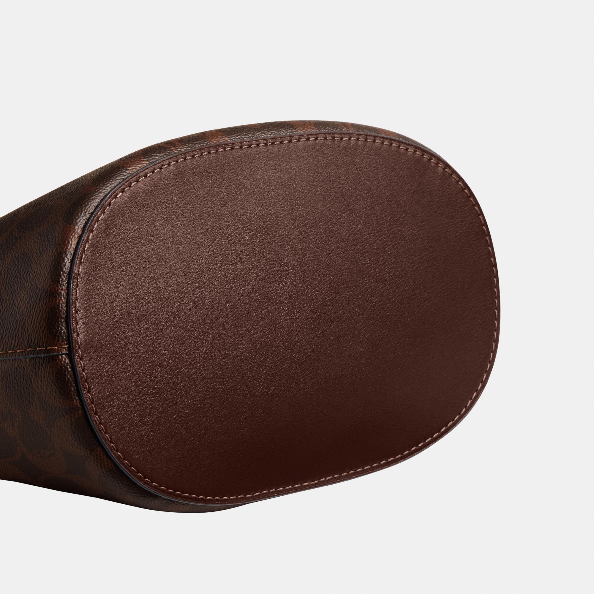 CCT55-Bleecker Bucket Bag In Signature Canvas-B4/Maple Maple