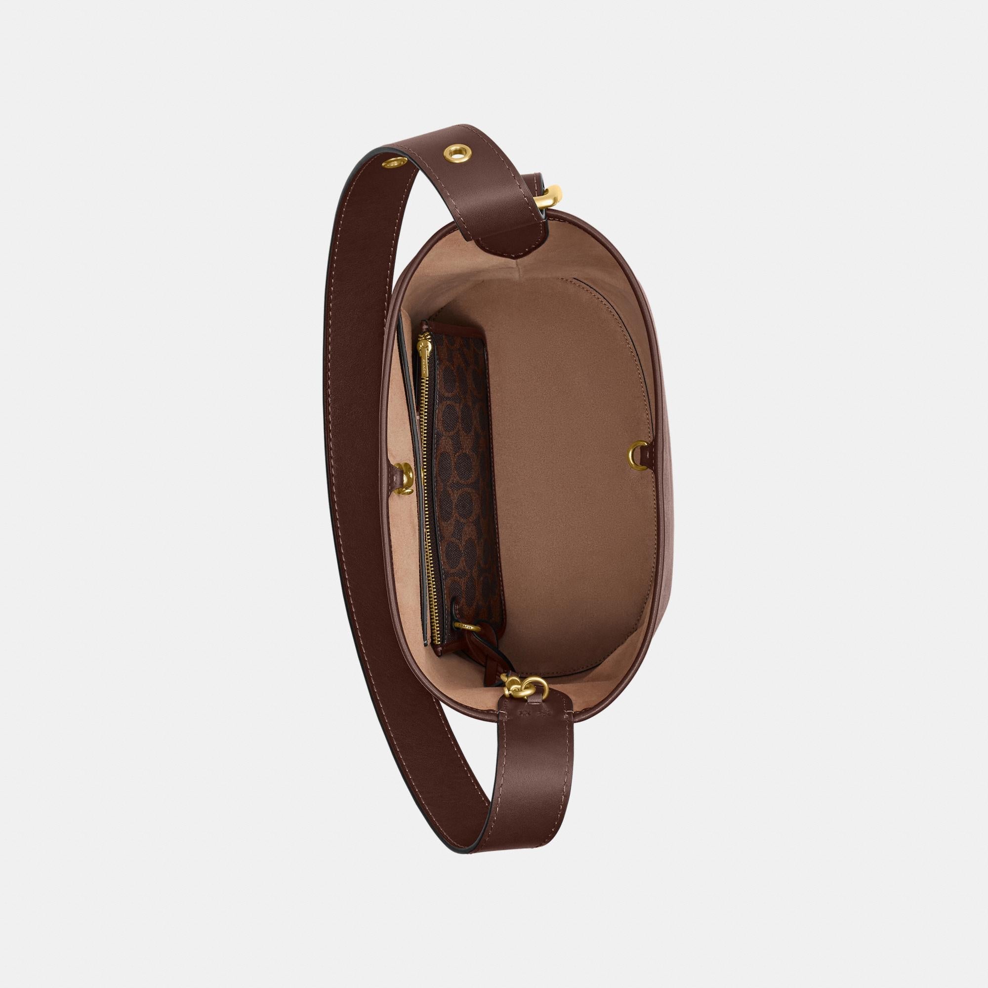 CCT55-Bleecker Bucket Bag In Signature Canvas-B4/Maple Maple