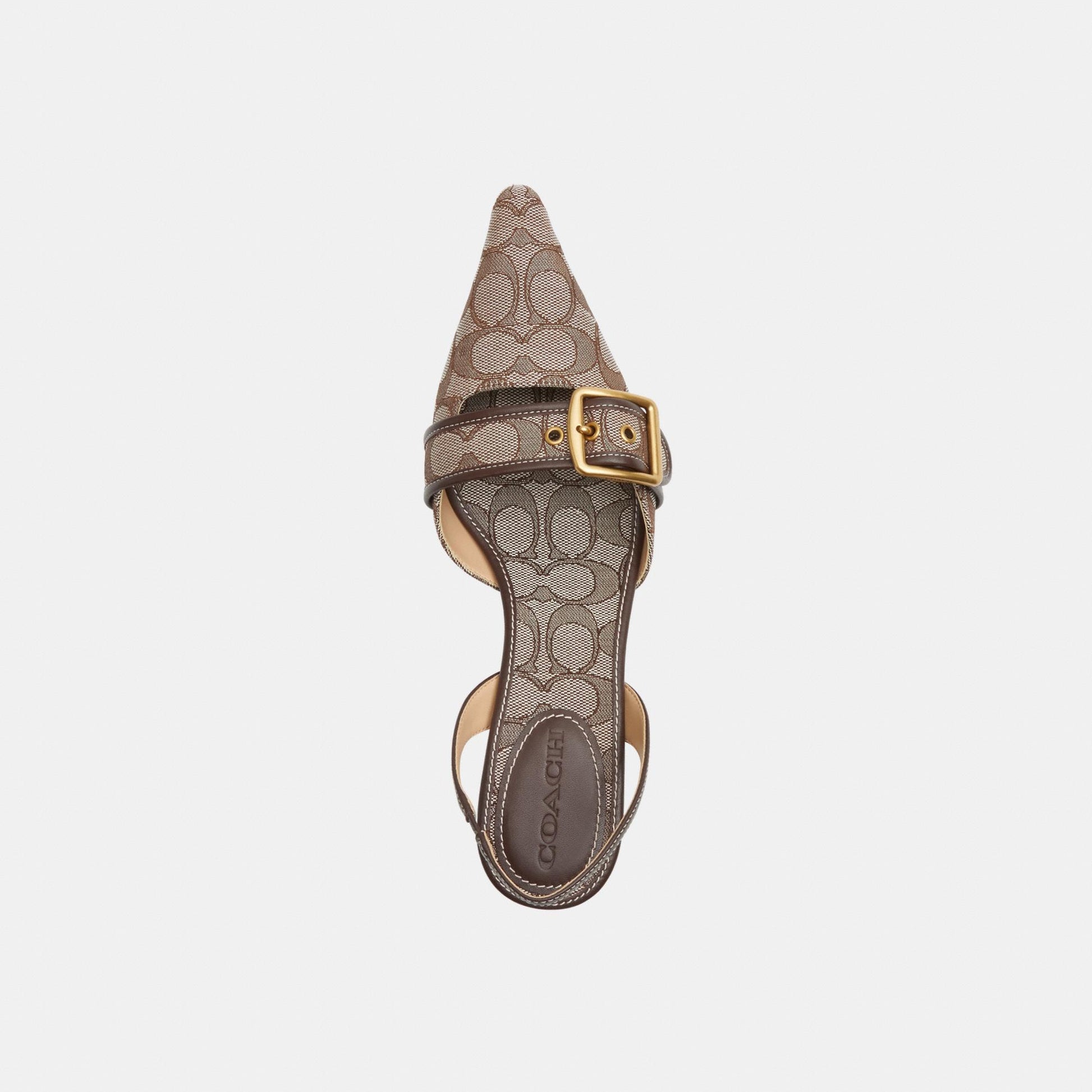 CCV93-Margot Slingback in Signature Jacquard-Oak/Maple
