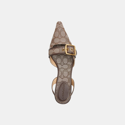 CCV93-Margot Slingback in Signature Jacquard-Oak/Maple