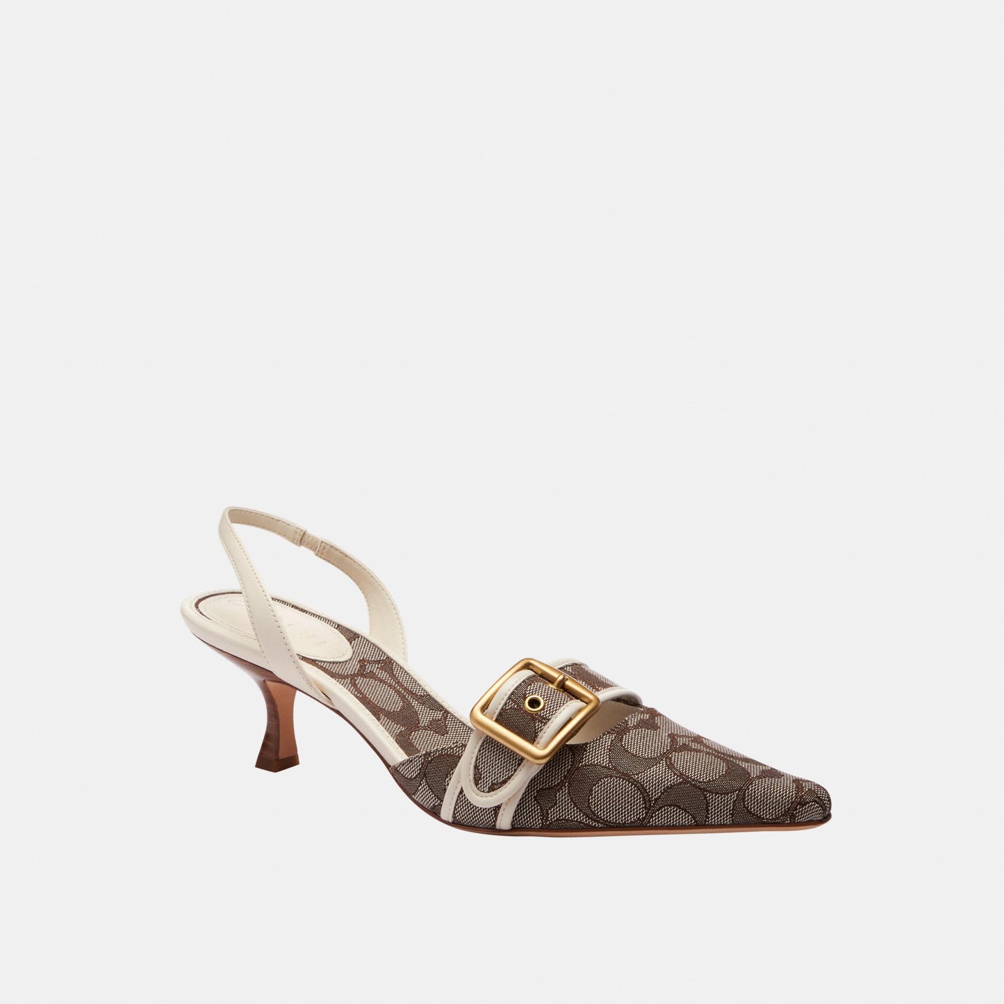 CCV93-Margot Slingback in Signature Jacquard-Oak/Chalk