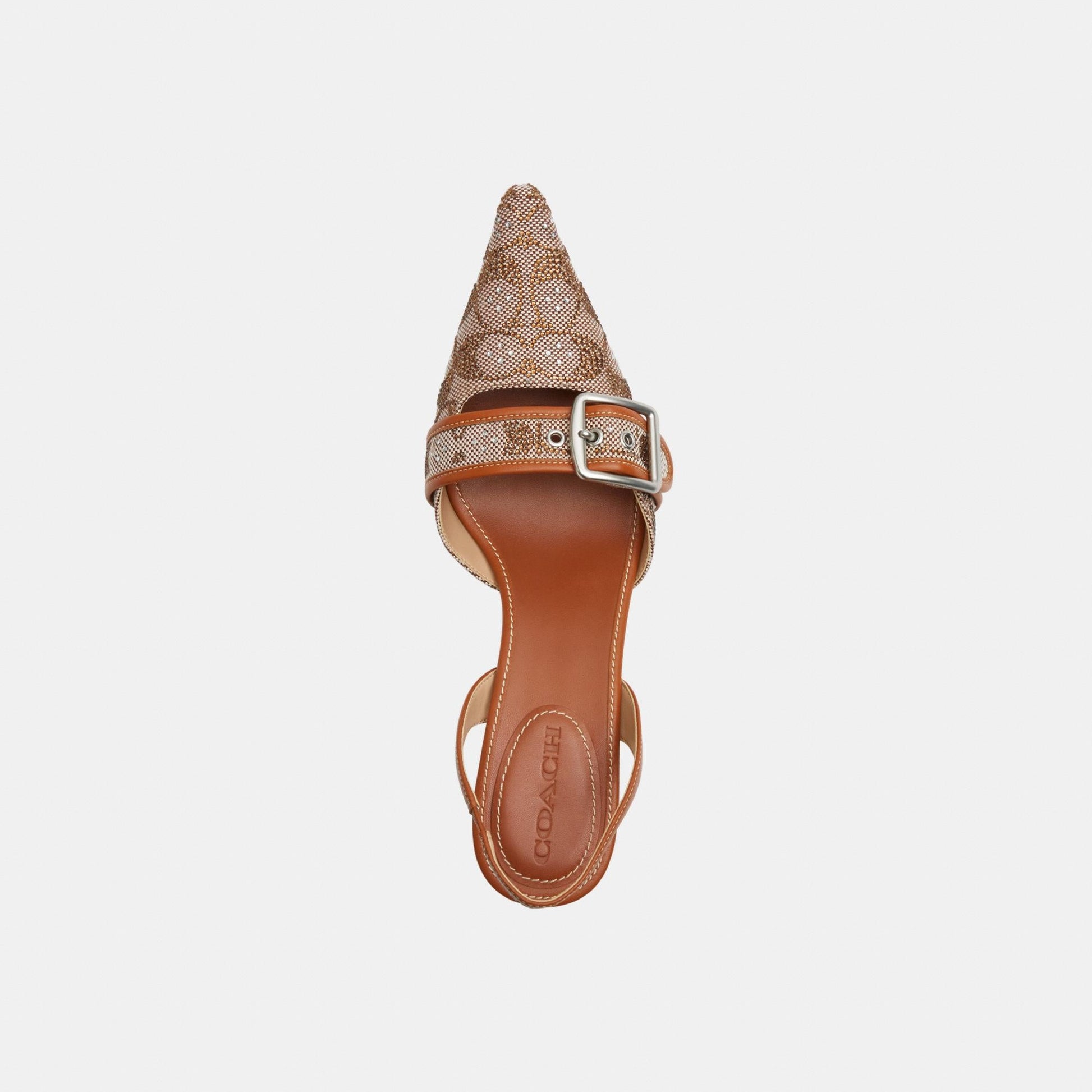 CCV94-Margot Slingback in Crystal Signature Jacquard-Burnished Amber