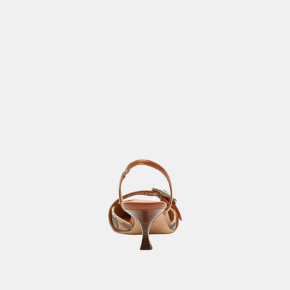 CCV94-Margot Slingback in Crystal Signature Jacquard-Burnished Amber