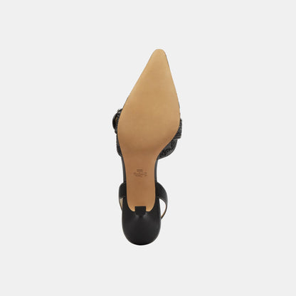 CCV94-Margot Slingback in Crystal Signature Jacquard-Black