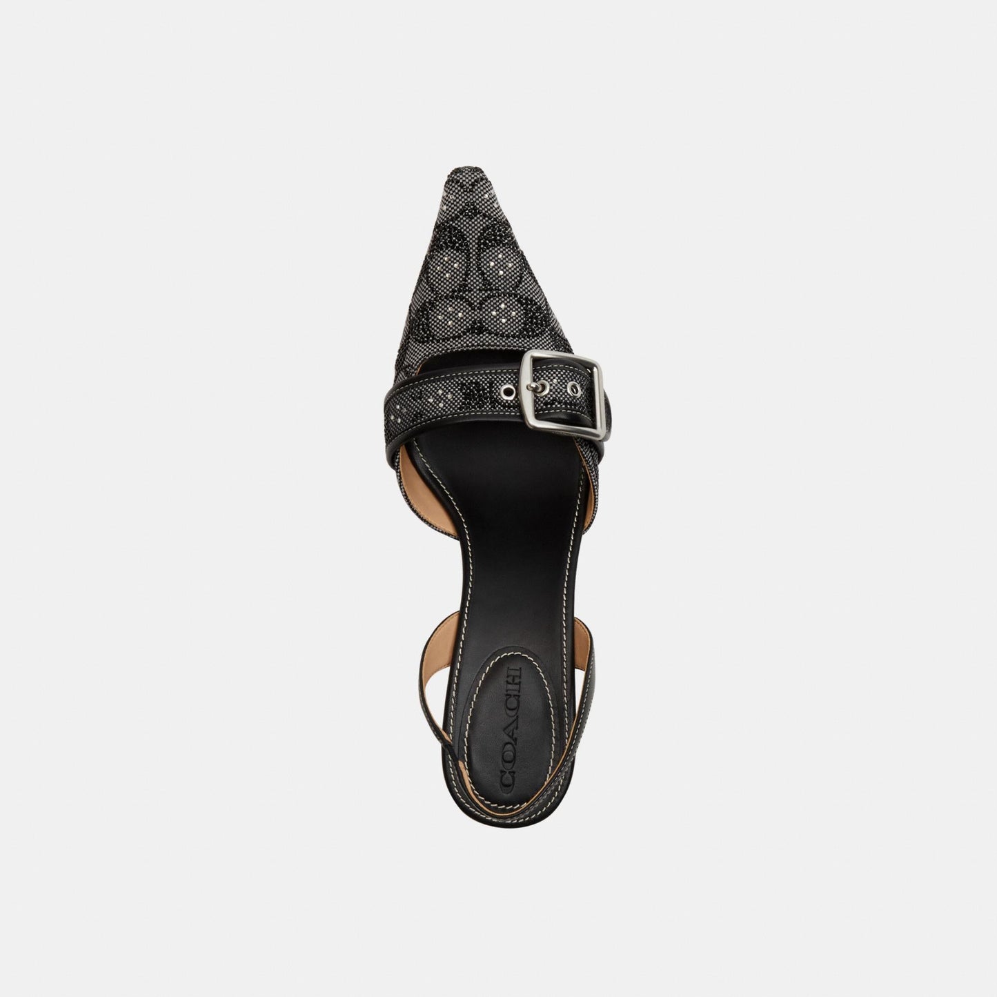 CCV94-Margot Slingback in Crystal Signature Jacquard-Black