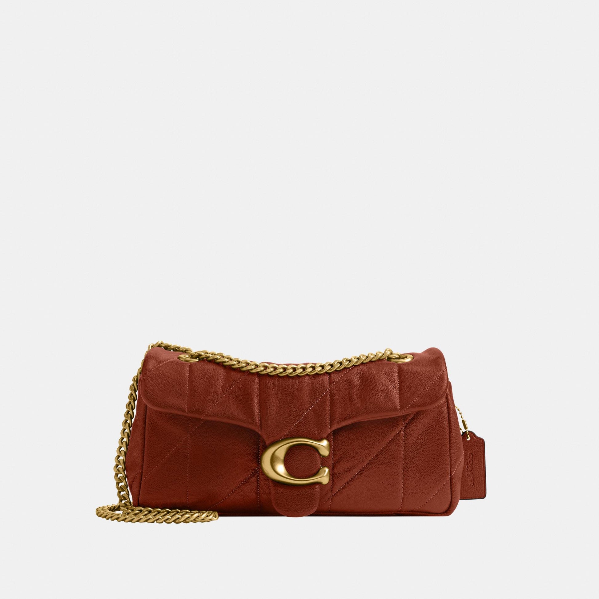 CCW83-Soft Quilted Tabby Shoulder Bag 26-B4/Pecan