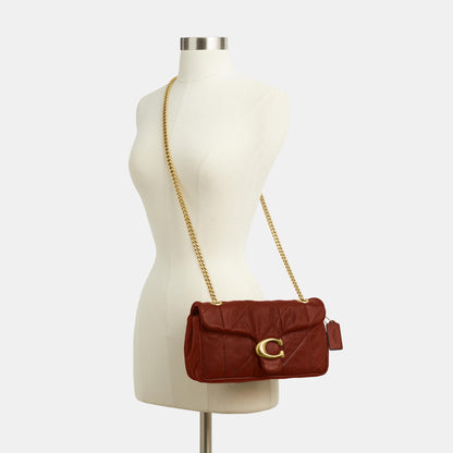 CCW83-Soft Quilted Tabby Shoulder Bag 26-B4/Pecan