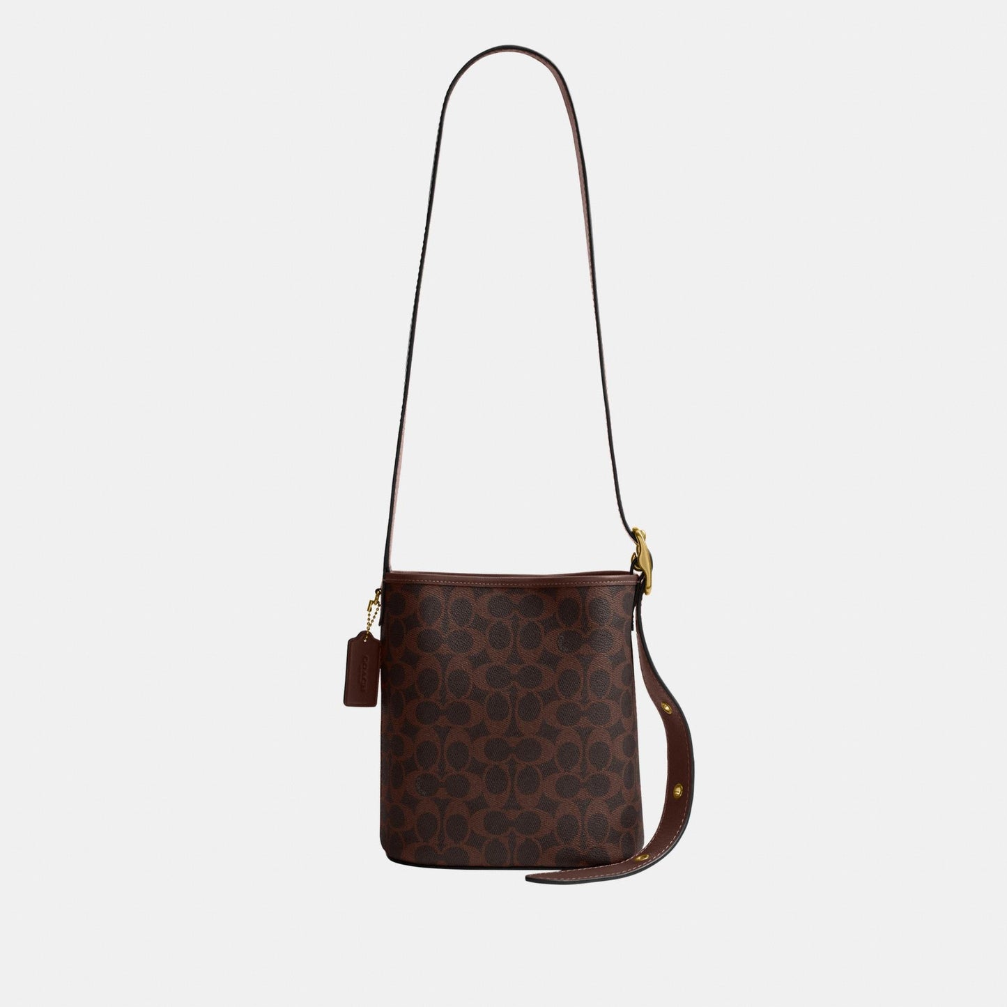 CCX06-Bleecker Bucket Bag 21 in Signature Canvas-B4/Maple Maple