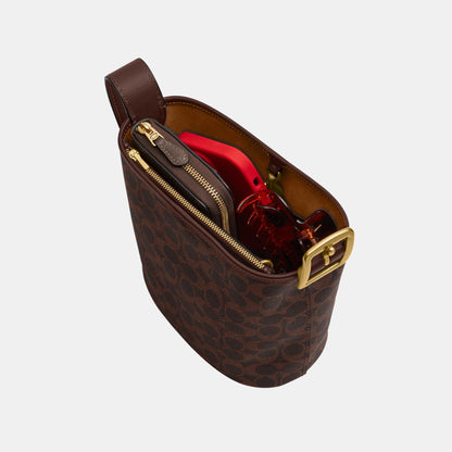 CCX06-Bleecker Bucket Bag 21 in Signature Canvas-B4/Maple Maple