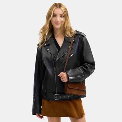 CCY31-Elora Top Handle Crossbody Bag-B4/Warm Brown
