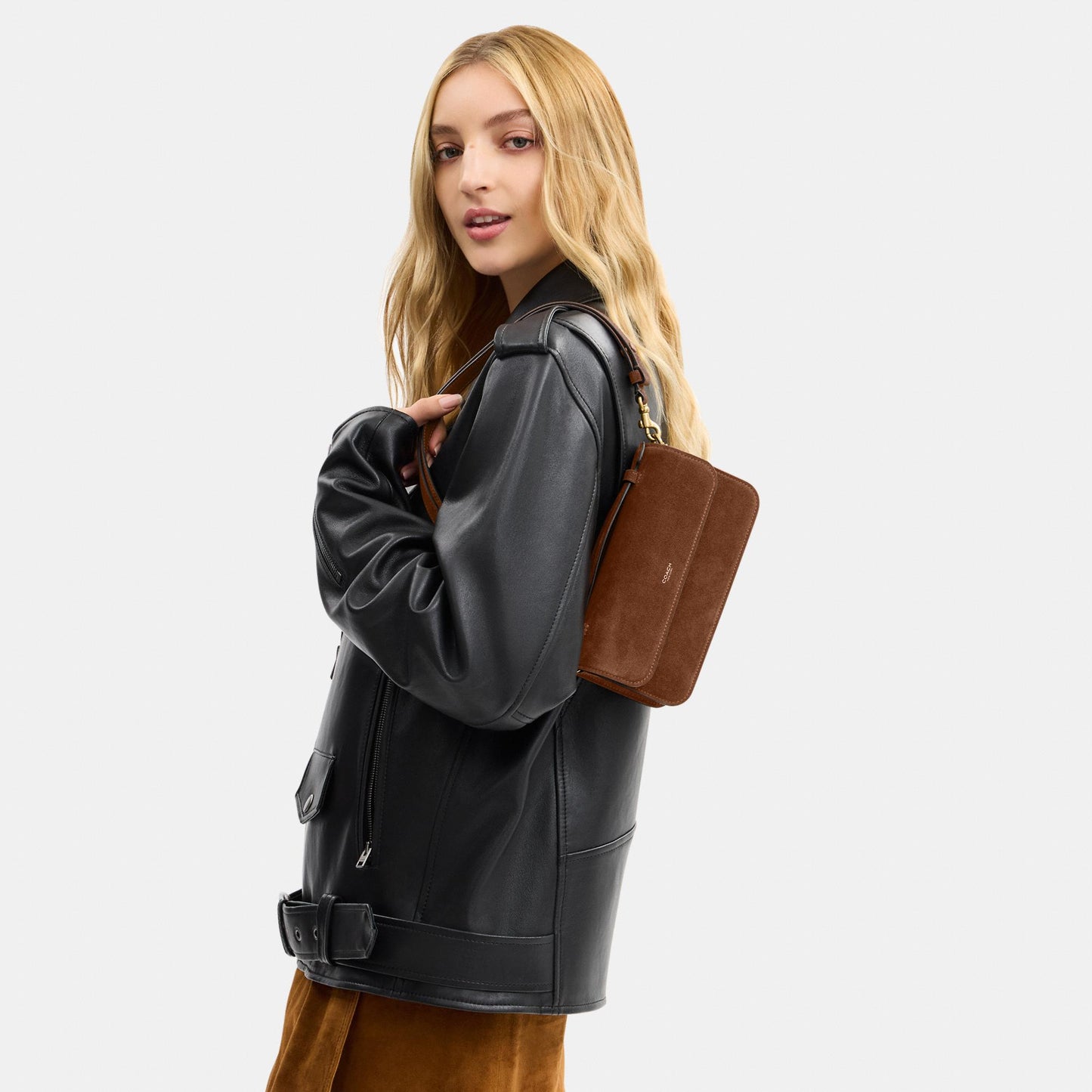 CCY31-Elora Top Handle Crossbody Bag-B4/Warm Brown
