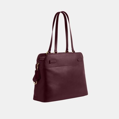 CCZ07-Easton Tote Bag-Im/Dark Wine