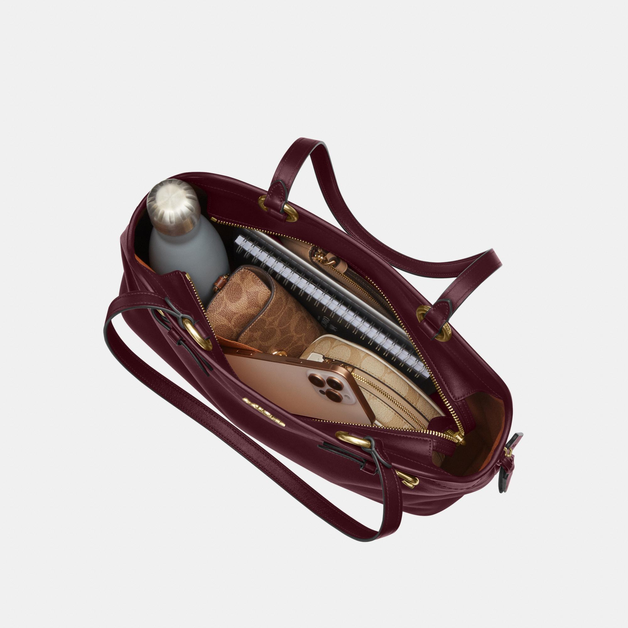 CCZ07-Easton Tote Bag-Im/Dark Wine