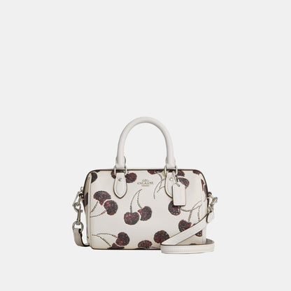 CCZ20-Mini Rowan Crossbody Bag with Cherry Print-Sv/Chalk Multi