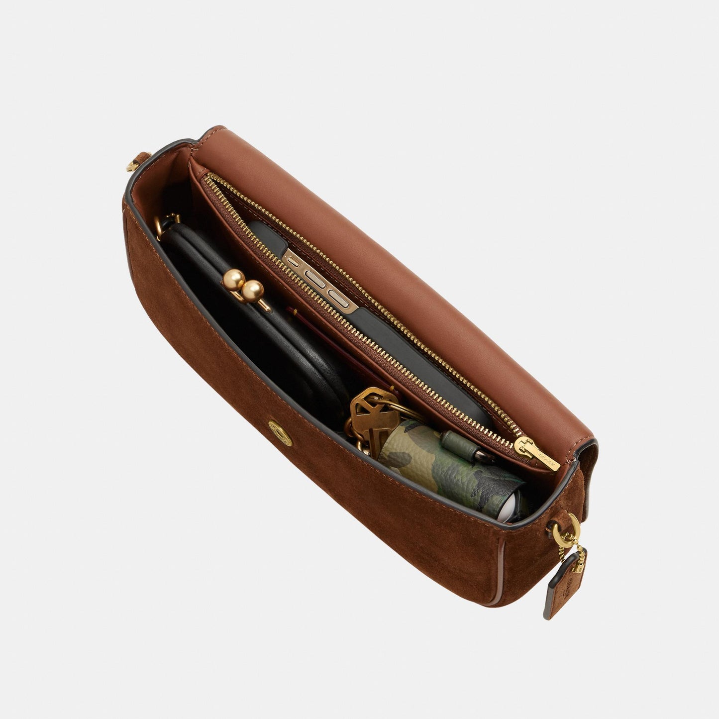 CDD05-Brook Flap Chain Bag-B4/Warm Brown
