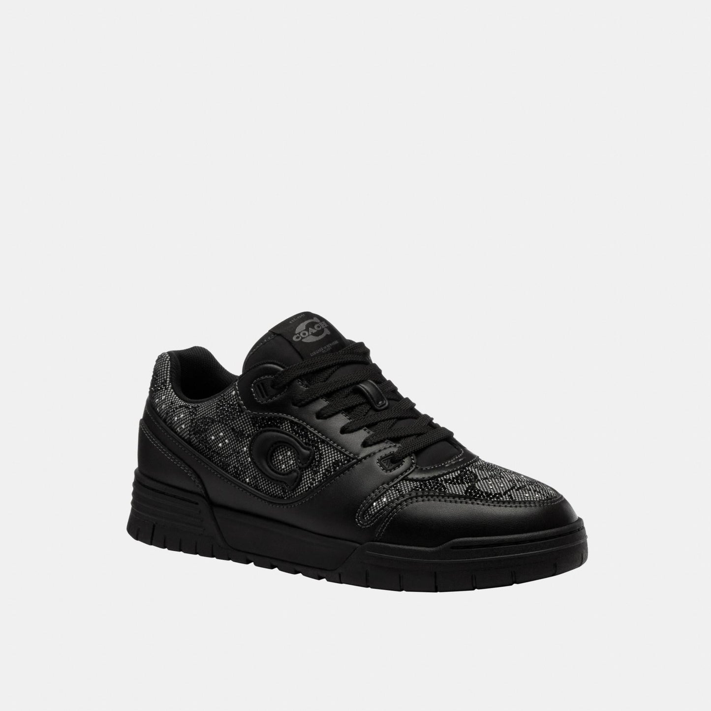 CDE26-Soho Sneaker in Crystal Signature Jacquard-Black