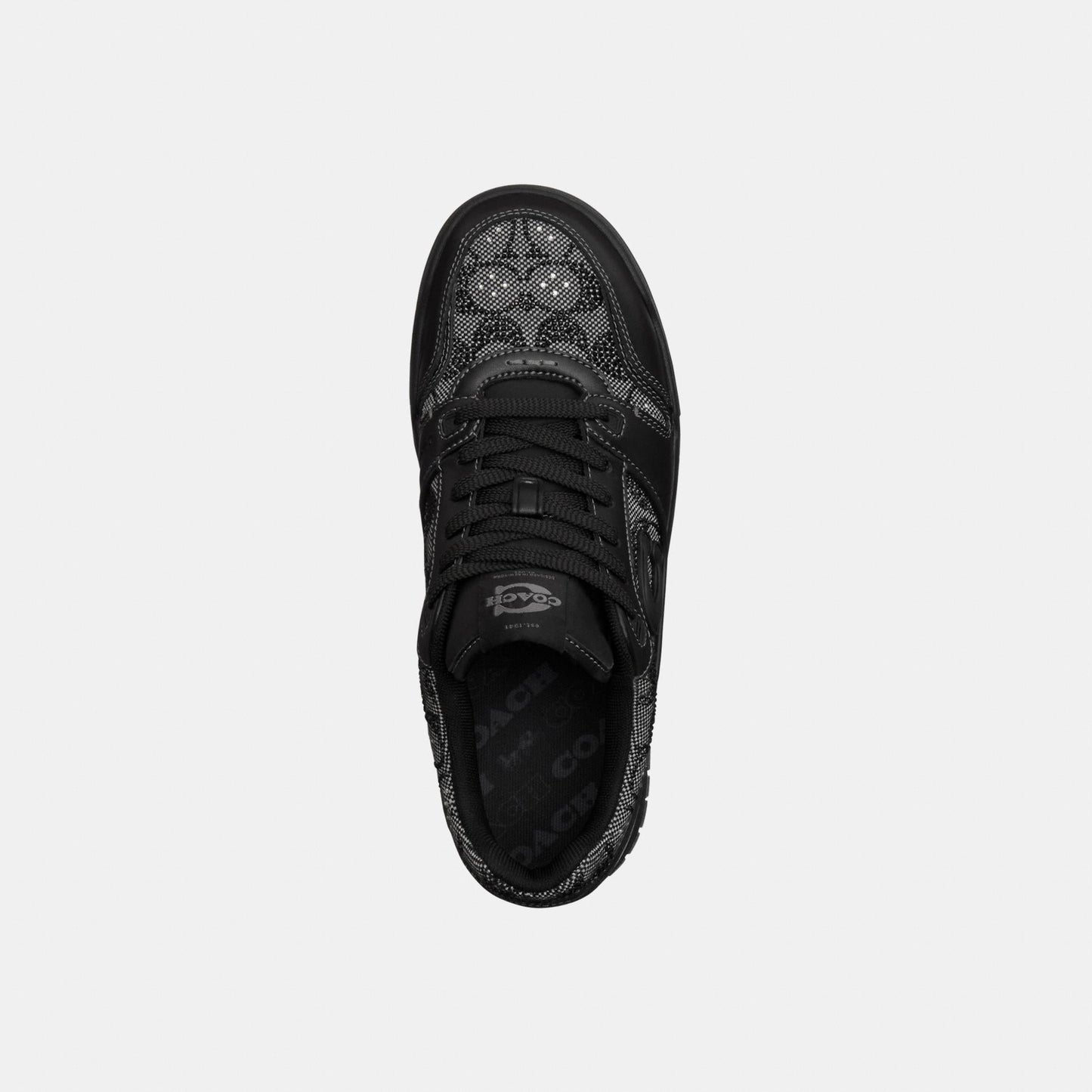 CDE26-Soho Sneaker in Crystal Signature Jacquard-Black