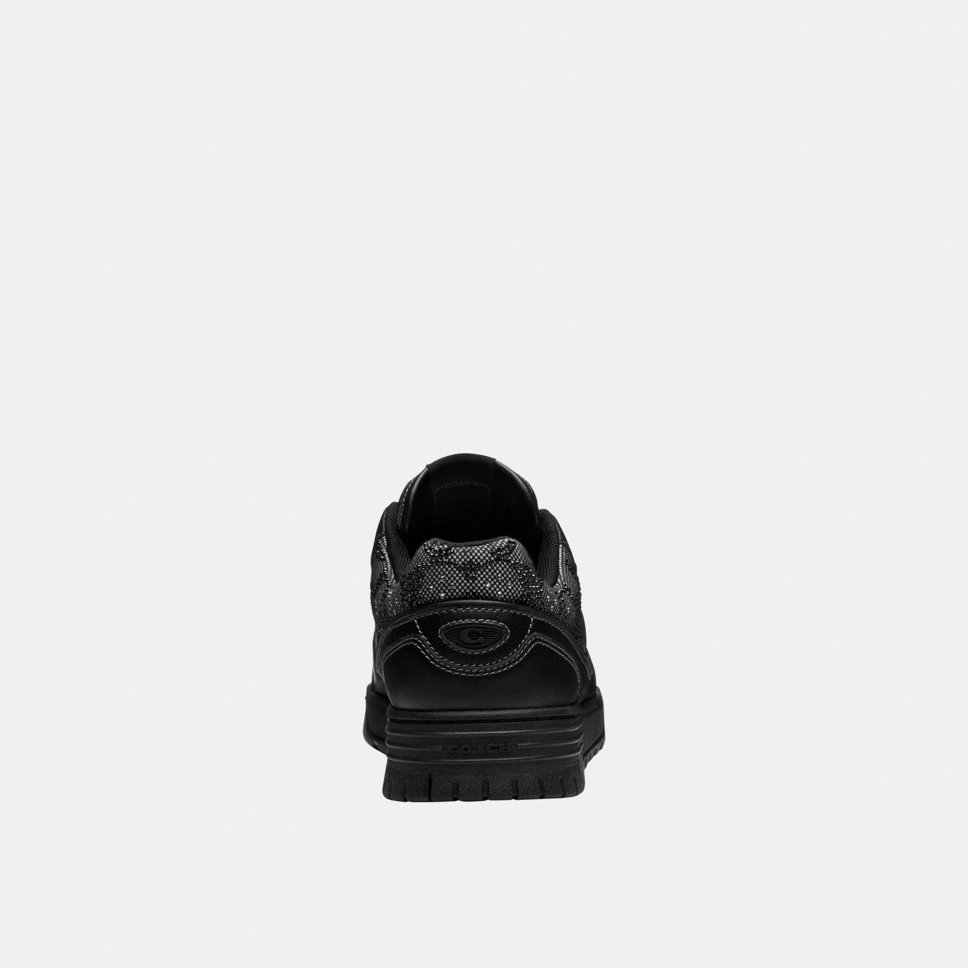CDE26-Soho Sneaker in Crystal Signature Jacquard-Black