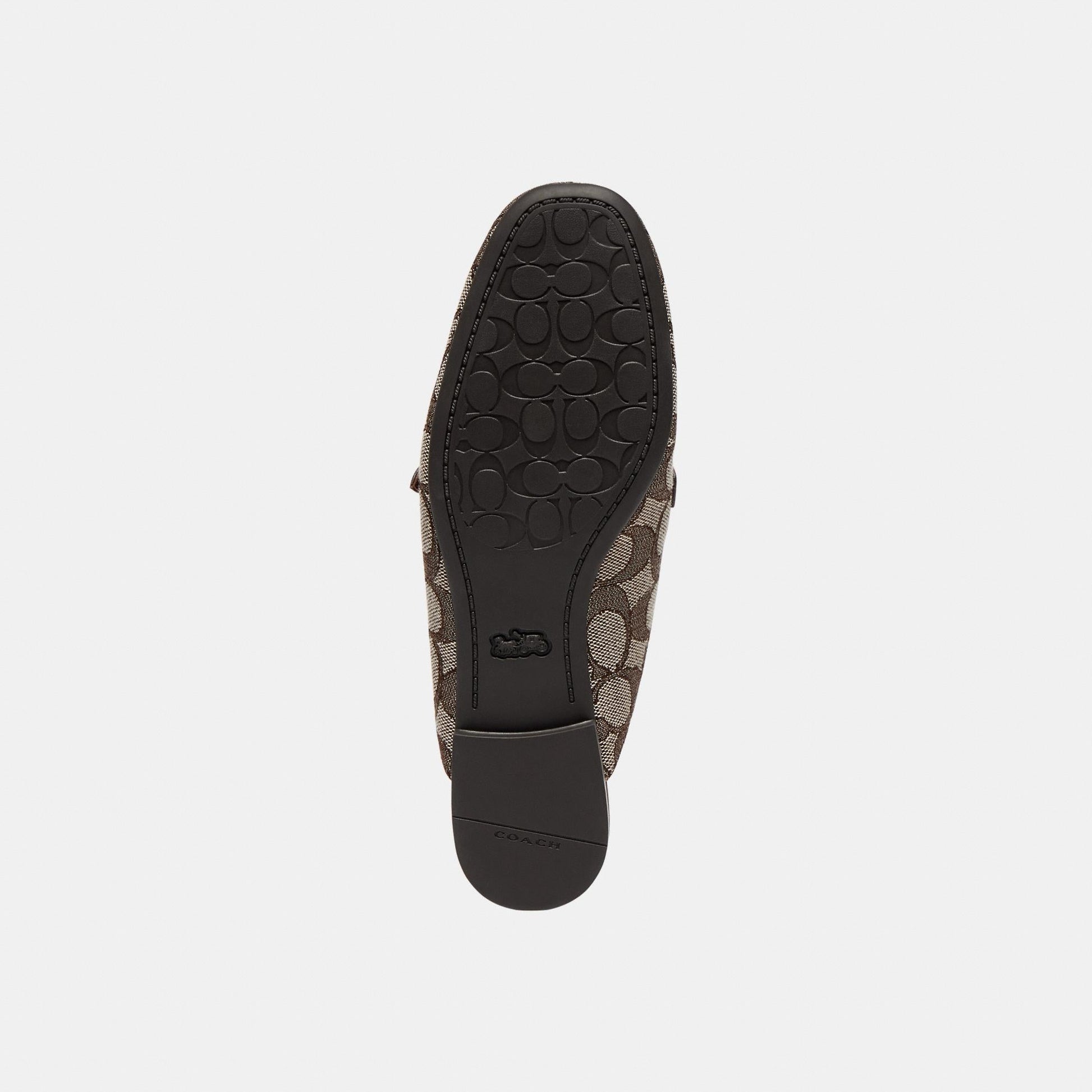 CDF57-Backless Loafer in Signature Jacquard-Oak/Maple