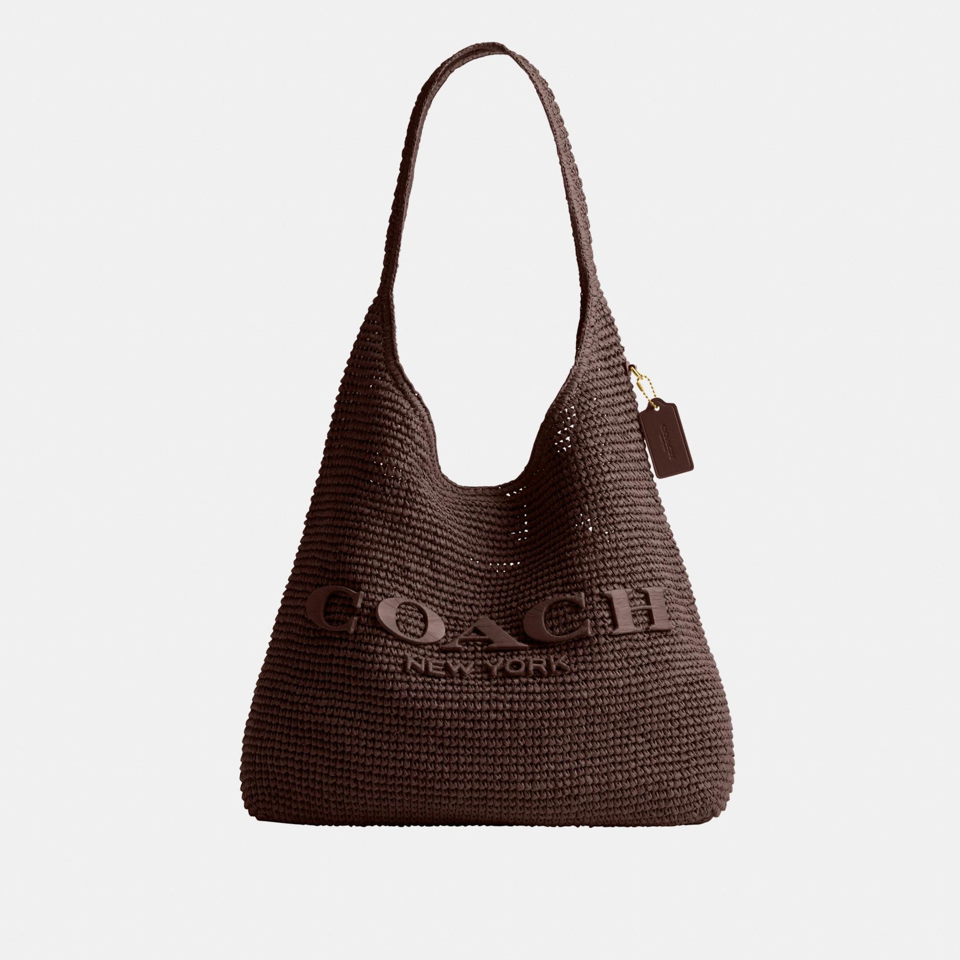 CDU76-Refined Weave Straw Brooklyn Shoulder Bag 39-B4/Maple