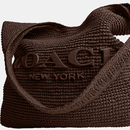CDU76-Refined Weave Straw Brooklyn Shoulder Bag 39-B4/Maple