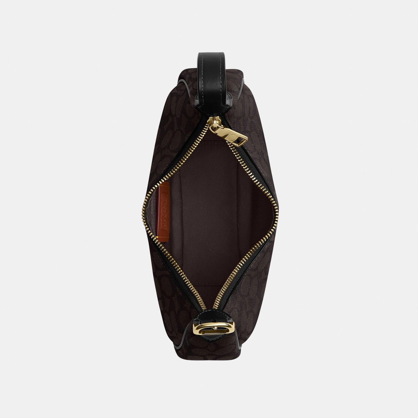 CDX17-Emily Mini Shoulder Bag in Signature Canvas-Im/Walnut/Black