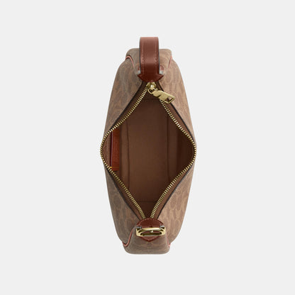 CDX17-Emily Mini Shoulder Bag in Signature Canvas-Im/Tan/Brown