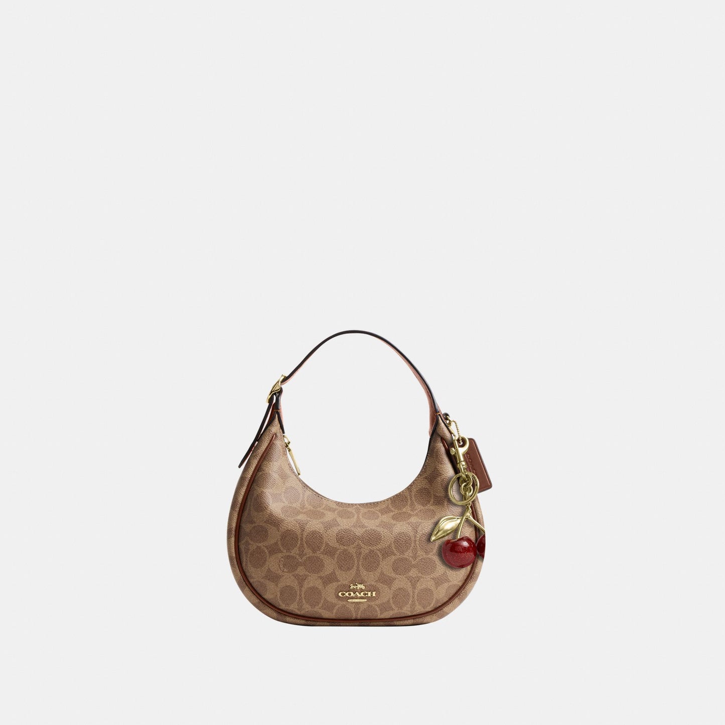 CDX17-Emily Mini Shoulder Bag in Signature Canvas-Im/Tan/Brown
