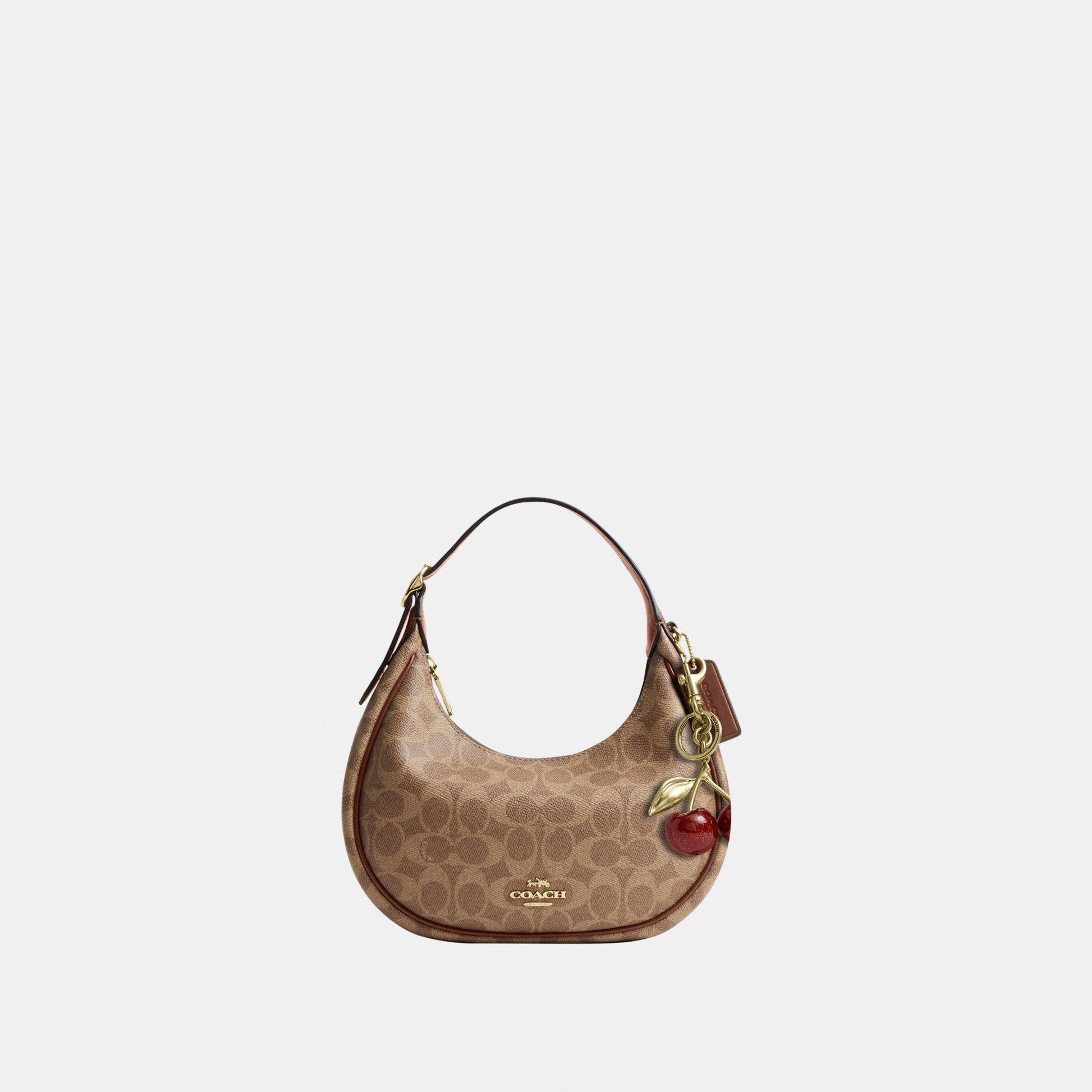 CDX17-Emily Mini Shoulder Bag in Signature Canvas-Im/Tan/Brown