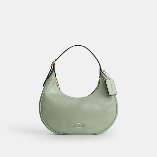 CDX24-Emily Mini Shoulder Bag in Glazed Leather-Im/Light Pistachio
