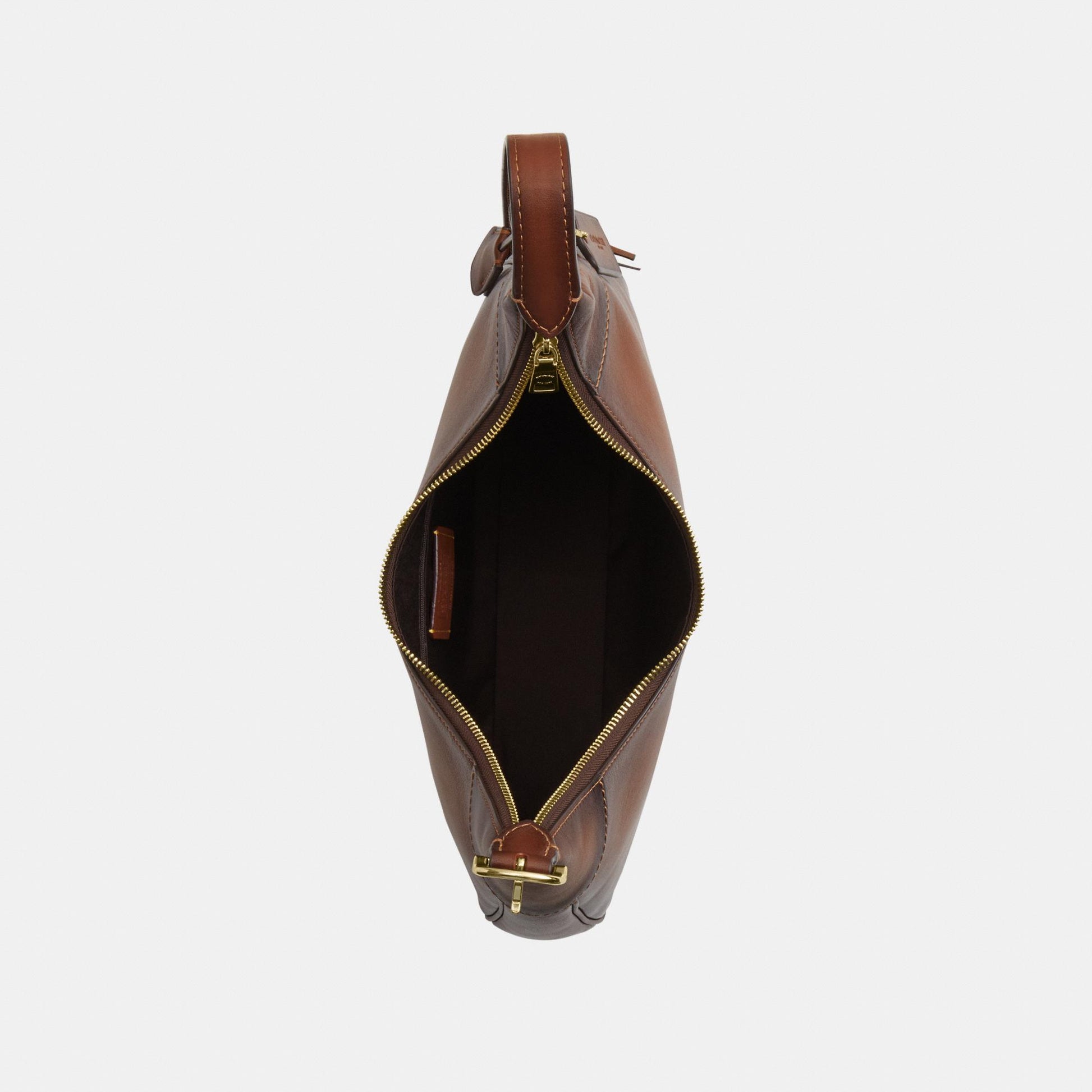 CDY36-Ella Shoulder Bag in Burnished Leather-Im/Redwood