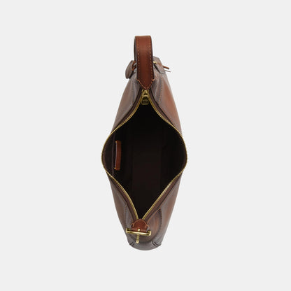 CDY36-Ella Shoulder Bag in Burnished Leather-Im/Redwood
