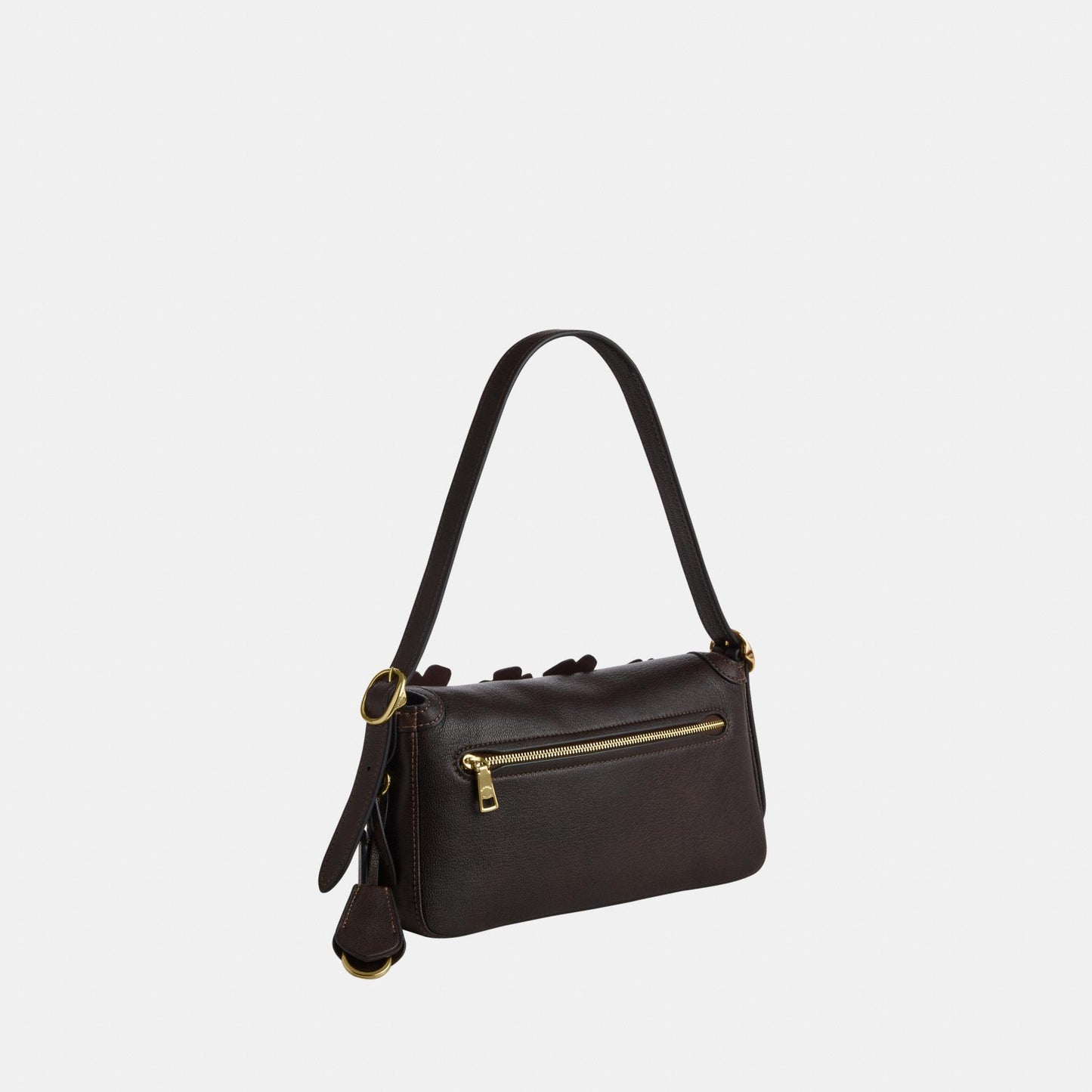 CDY43-Etta Small Flap Shoulder Bag in Floral Applique-Im/Maple