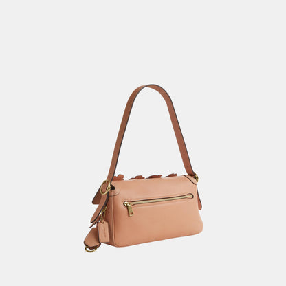 CDY43-Etta Small Flap Shoulder Bag in Floral Applique-Im/Light Pink