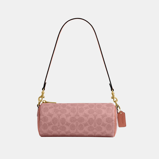 CDY79-Coated Canvas Signature Barrel Bag-B4/Melon Pink